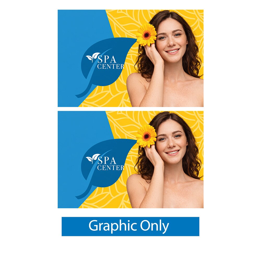 6 ft. EZ Tube®  Table Top Straight — Double Sided Graphic Only